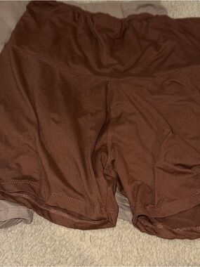 Women’s High-Waist Shaping Shorts - Brown, Taupe